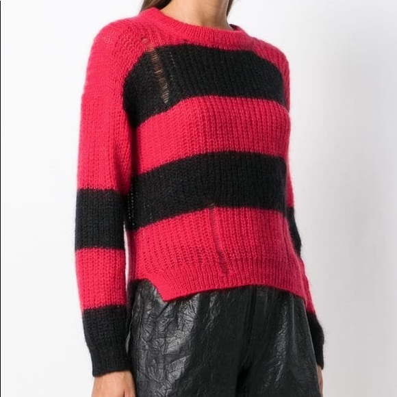 Zadig & Voltaire Gaby Sweater stripe red & black